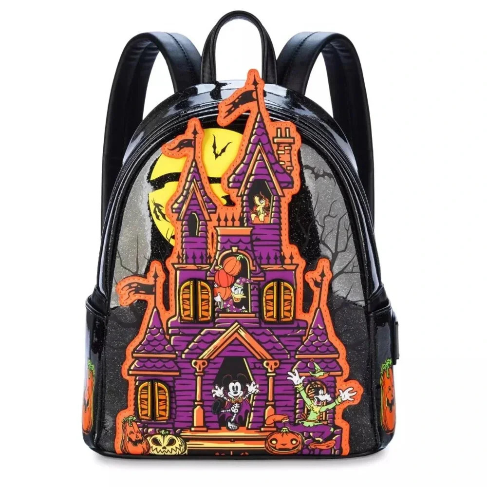 Loungefly Glow in Dark Haunted House Mini Backpack Disney Parks NWT - Picture 3 of 15